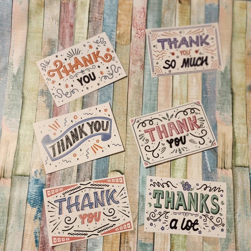 25 Thank You Cards 4x6 note cards pods cards